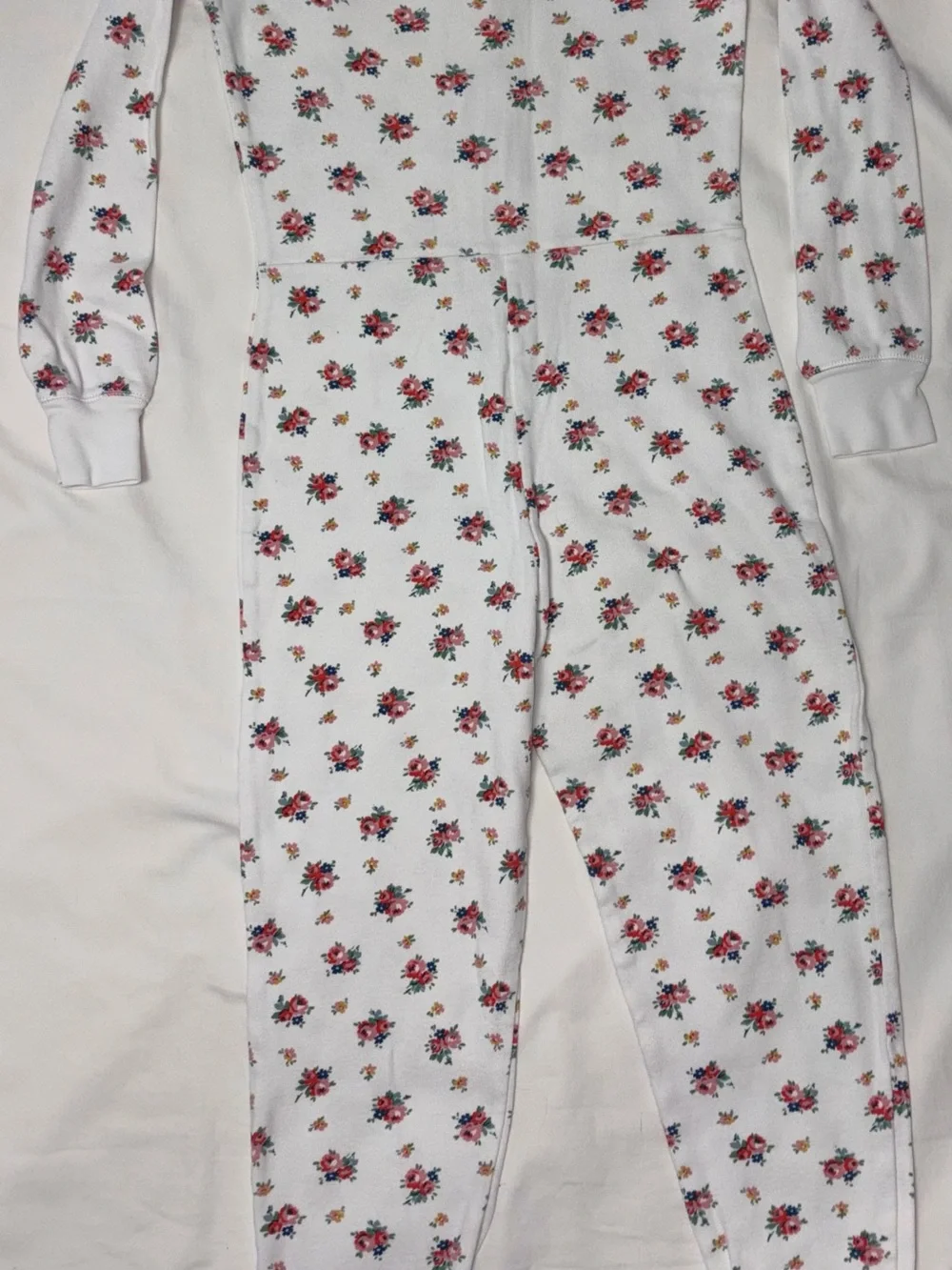 Boden girls one piece pajama/union suit w/delicate floral print sz 8